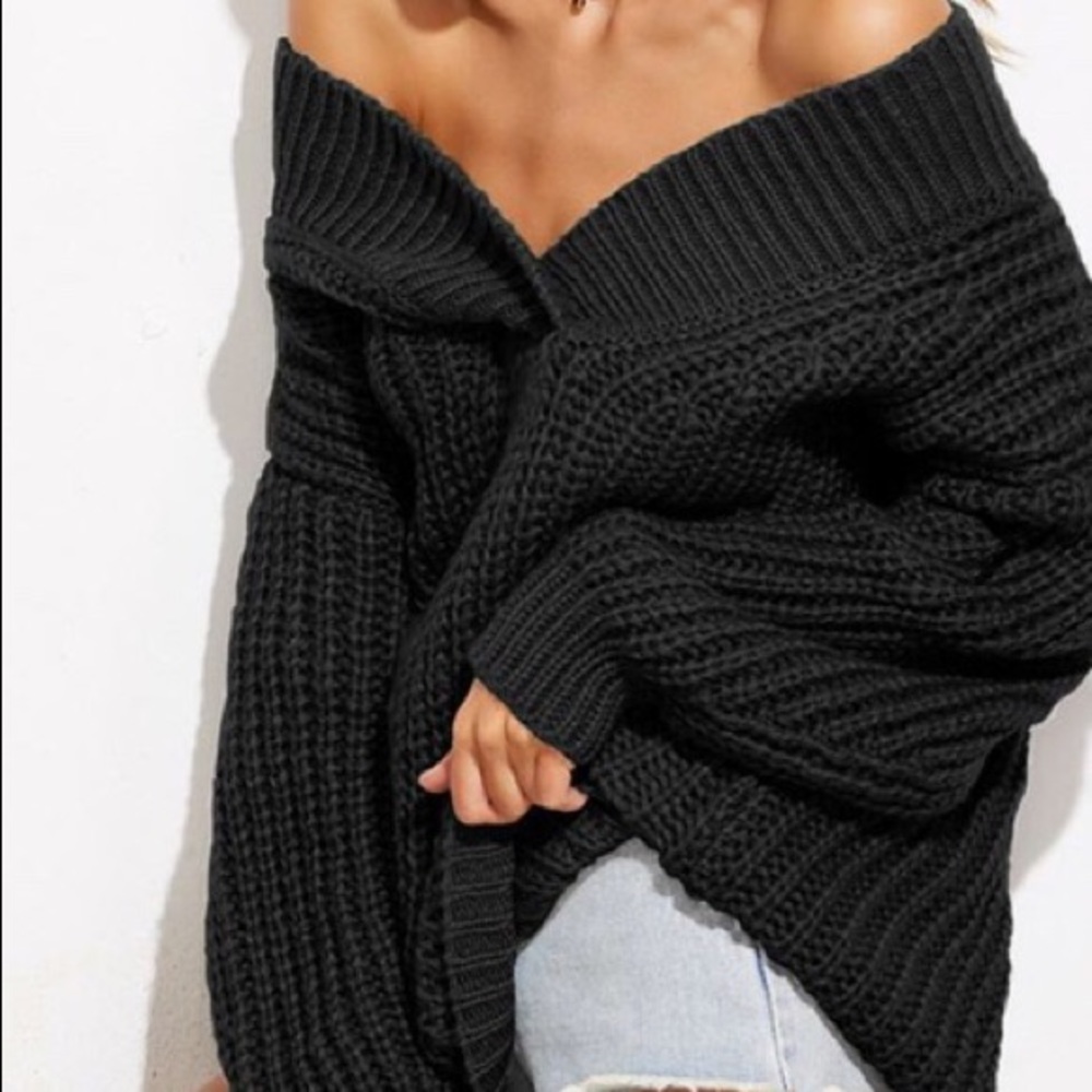Black V Neck Sweater! Brand new!